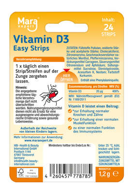 Mara expert Vitamin D3 Easy Strips, A-Nr.: 6027098 - 02