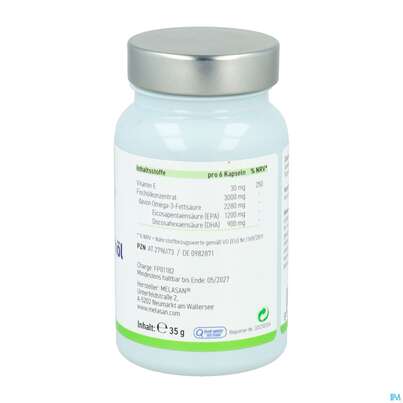 Omega -3 Fischoel Kapseln Melasan 500mg 60st, A-Nr.: 2796173 - 03