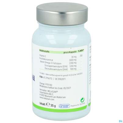 Omega -3 Fischoel Kapseln Melasan 500mg 60st, A-Nr.: 2796173 - 04