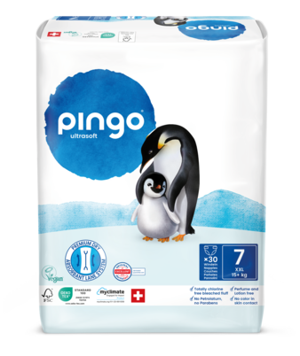 Bio Windeln Nr.7 XXL 15+ Kg Pinguin – Pingo Swiss, A-Nr.: 6027299 - 01