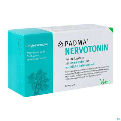 Sie sehen eine Packung Padma Kapseln Nervotonin Innere Ruhe 80st, Produktbild: 02 Padma Kapseln Nervotonin Innere Ruhe 80st, A-Nr.: 4730238 - 02
