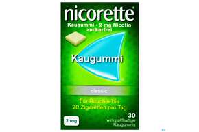 Nicorette/classic Kaugummi Z Raucherentw 2mg 30st, A-Nr.: 1267685 - 01