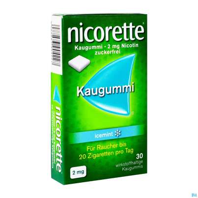 Nicorette Kaugummi Z Raucherentw Icemint 2mg 30st, A-Nr.: 3904222 - 02