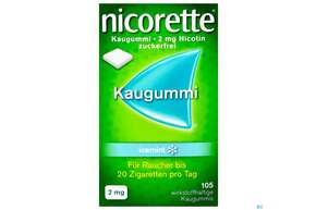 Nicorette Kaugummi Z Raucherentw Icemint 2mg 105st, A-Nr.: 3904239 - 01