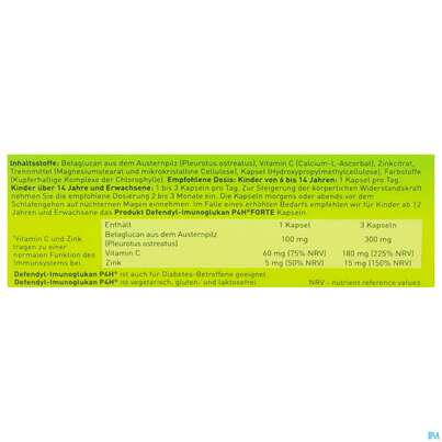 Sie sehen eine Packung Defendyl Imunoglukan Kapseln 30st, Produktbild: 03 Defendyl Imunoglukan Kapseln 30st, A-Nr.: 4023512 - 03