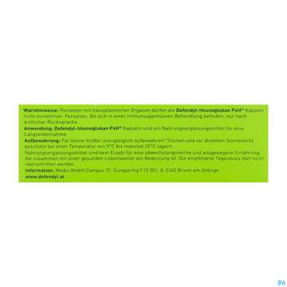 Sie sehen eine Packung Defendyl Imunoglukan Kapseln 30st, Produktbild: 06 Defendyl Imunoglukan Kapseln 30st, A-Nr.: 4023512 - 06