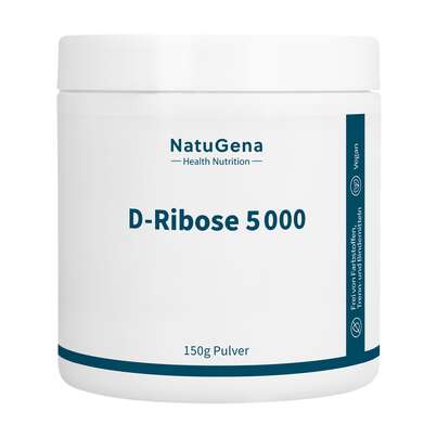 Sie sehen eine Packung NatuGena D-Ribose 5000 Pulver, Produktbild: 01 NatuGena D-Ribose 5000 Pulver, A-Nr.: 5877529 - 01