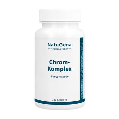 Sie sehen eine Packung NatuGena Chrom-Komplex Kapseln, Produktbild: 01 NatuGena Chrom-Komplex Kapseln, A-Nr.: 5814753 - 01