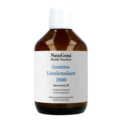 Sie sehen eine Packung NatuGena Gamma-Linolensäure 2000 Öl flüssig, Produktbild: 01 NatuGena Gamma-Linolensäure 2000 Öl flüssig, A-Nr.: 5815155 - 01