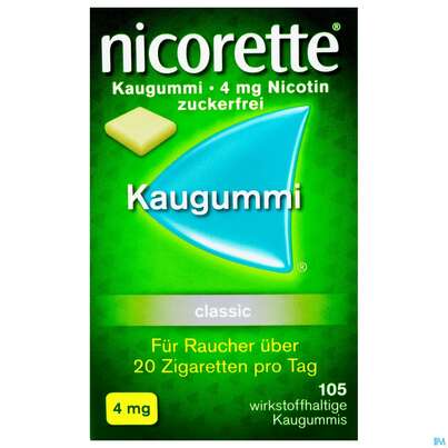 Nicorette/classic Kaugummi Z Raucherentw 4mg 105st, A-Nr.: 0694178 - 01