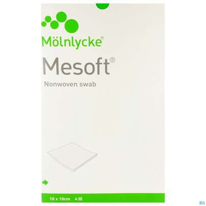 Sie sehen eine Packung Vlieskompressen Mesoft/set Steril 10x 10cm 150st (30x5), Produktbild: 02 Vlieskompressen Mesoft/set Steril 10x 10cm 150st (30x5), A-Nr.: 1652331 - 02