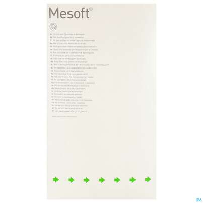 Sie sehen eine Packung Vlieskompressen Mesoft/set Steril 10x 10cm 150st (30x5), Produktbild: 13 Vlieskompressen Mesoft/set Steril 10x 10cm 150st (30x5), A-Nr.: 1652331 - 13