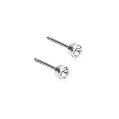 Blomdahl Ohrstecker Bezel Kristall 3mm, A-Nr.: 6019839 - 01