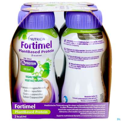 Fortimel/plantbased/protein 200ml Flasche Cappuccino 4st, A-Nr.: 5919624 - 07