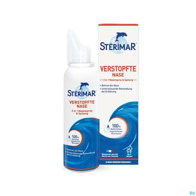 Sie sehen eine Packung Nasenspray Sterimar Meerwasser Verstopfte Nase 50ml, Produktbild: 05 Nasenspray Sterimar Meerwasser Verstopfte Nase 50ml, A-Nr.: 5686321 - 05