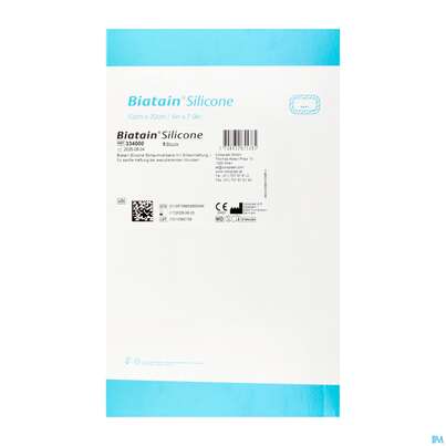 Schaumverband Biatain/steril Silikonhaftrand 10x20cm 3400 5st, A-Nr.: 4494921 - 04