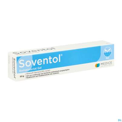 Sie sehen eine Packung Soventol Bamipinlactat Gel Neu 50g, Produktbild: 02 Soventol Bamipinlactat Gel Neu 50g, A-Nr.: 5521815 - 02