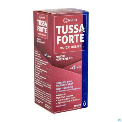 Sie sehen eine Packung Tussaforte Saft Night 200ml, Produktbild: 02 Tussaforte Saft Night 200ml, A-Nr.: 5857691 - 02