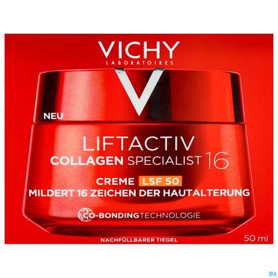 Sie sehen eine Packung Vichy Liftactiv Collagen/specialist 16 Lsf50 50ml, Produktbild: 01 Vichy Liftactiv Collagen/specialist 16 Lsf50 50ml, A-Nr.: 5938521 - 01
