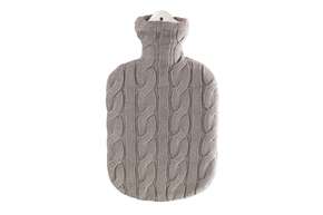 Wärmflasche Strick Öko-Tex Zopf Stein 2,0L, A-Nr.: 5398289 - 01