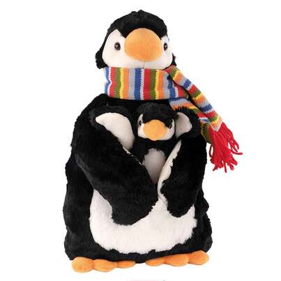 Sie sehen eine Packung Kuschelfamilie Wärmflasche Pinguin James & Baby Jamie, Produktbild: 01 Kuschelfamilie Wärmflasche Pinguin James & Baby Jamie, A-Nr.: 5912220 - 01