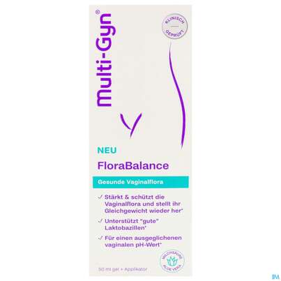 Sie sehen eine Packung Multi-gyn Florabalance Gel 50ml, Produktbild: 01 Multi-gyn Florabalance Gel 50ml, A-Nr.: 5886391 - 01