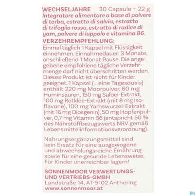 Sonnenmoor Kapseln Wechseljahre 30st, A-Nr.: 5952981 - 08
