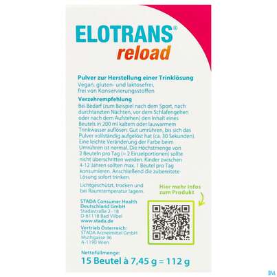 Elotrans Reload Pulver Apfel-geschmack Beute 15st, A-Nr.: 5972943 - 05