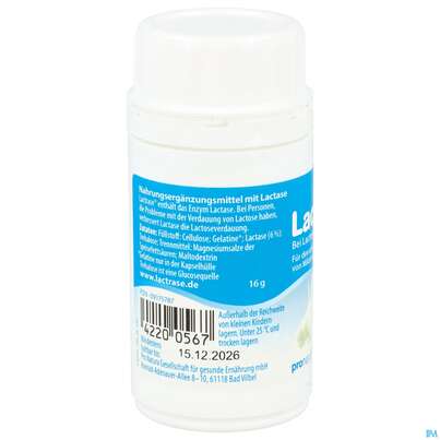 Sie sehen eine Packung Lactrase Kapseln 1.500 Fcc -pro Natura 100st, Produktbild: 05 Lactrase Kapseln 1.500 Fcc -pro Natura 100st, A-Nr.: 4545506 - 05