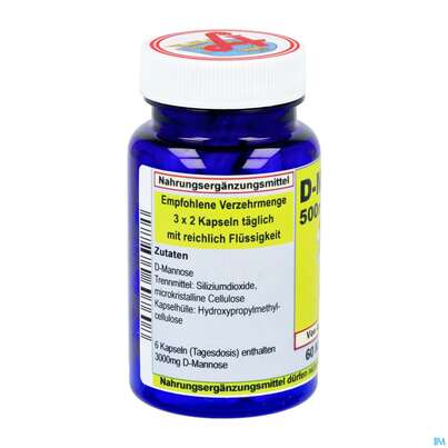 D-mannose Kapseln 500mg Vegi 60st, A-Nr.: 4607609 - 06
