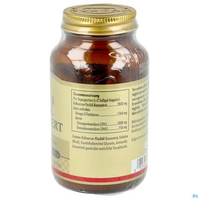 Sie sehen eine Packung Omega -3 Kapseln Hochdosiert Solgar 12557 50st, Produktbild: 08 Omega -3 Kapseln Hochdosiert Solgar 12557 50st, A-Nr.: 5790461 - 08