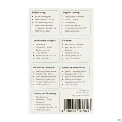 Sie sehen eine Packung Blutdruckmesser Geratherm Oberarm Vivo 1st, Produktbild: 06 Blutdruckmesser Geratherm Oberarm Vivo 1st, A-Nr.: 5887717 - 06