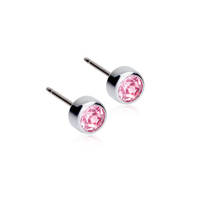 Blomdahl Ohrstecker Bezel Light rose, A-Nr.: 6036683 - 01