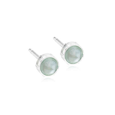 Sie sehen eine Packung Blomdahl Ohrstecker Bezel Glossy green, Produktbild: 01 Blomdahl Ohrstecker Bezel Glossy green, A-Nr.: 6036654 - 01