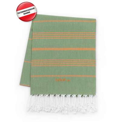 LeStoff Hamamtuch Olive-Orange, A-Nr.: 5839782 - 02