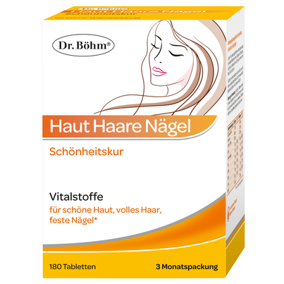 Sie sehen eine Packung Dr. Böhm Haut Haare Nägel Schönheitskur, Produktbild: 01 Dr. Böhm Haut Haare Nägel Schönheitskur, A-Nr.: 5052154 - 01