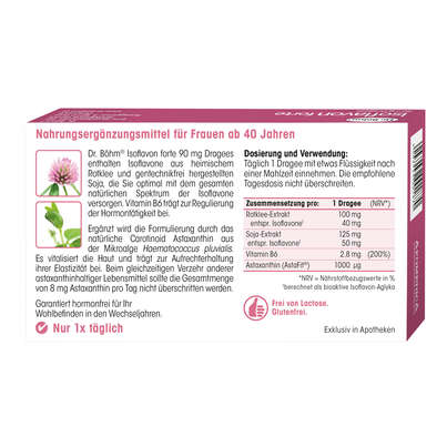 Sie sehen eine Packung Dr. Böhm Isoflavon forte, Produktbild: 06 Dr. Böhm Isoflavon forte, A-Nr.: 2774467 - 06