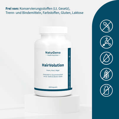 Sie sehen eine Packung Natugena HairVolution Kapseln, Produktbild: 03 Natugena HairVolution Kapseln, A-Nr.: 5404469 - 03