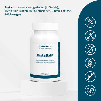 Sie sehen eine Packung NatuGena HistaBakt Kapseln, Produktbild: 03 NatuGena HistaBakt Kapseln, A-Nr.: 5614296 - 03
