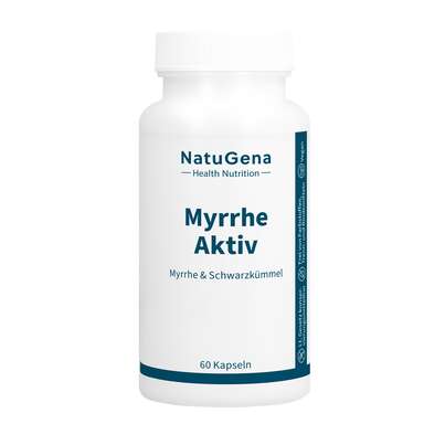 Sie sehen eine Packung NatuGena MyrrheAktiv Kapseln, Produktbild: 01 NatuGena MyrrheAktiv Kapseln, A-Nr.: 5699418 - 01