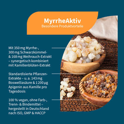 Sie sehen eine Packung NatuGena MyrrheAktiv Kapseln, Produktbild: 02 NatuGena MyrrheAktiv Kapseln, A-Nr.: 5699418 - 02