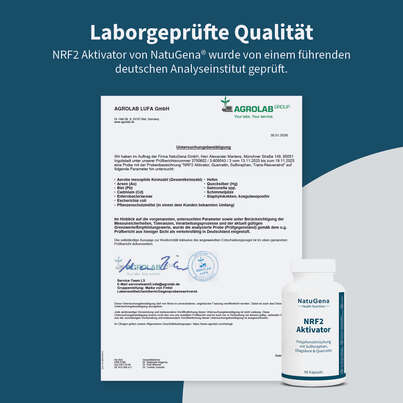 Sie sehen eine Packung NatuGena NRF2 Aktivator Kapseln, Produktbild: 08 NatuGena NRF2 Aktivator Kapseln, A-Nr.: 5740670 - 08