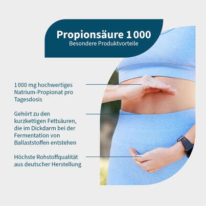 Sie sehen eine Packung NatuGena Propionsäure-1000 Kapseln, Produktbild: 02 NatuGena Propionsäure-1000 Kapseln, A-Nr.: 5275486 - 02