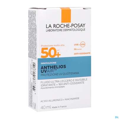 Sie sehen eine Packung Sonnenprodukte La Roche Posay Anthelios Uv Air Lsf50+ 40ml, Produktbild: 06 Sonnenprodukte La Roche Posay Anthelios Uv Air Lsf50+ 40ml, A-Nr.: 5896751 - 06