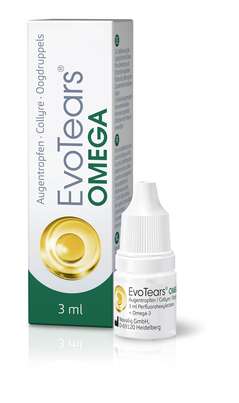 Sie sehen eine Packung EvoTears® OMEGA Augentropfen, Produktbild: 01 EvoTears® OMEGA Augentropfen, A-Nr.: 5424733 - 01