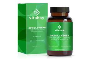 Vitabay Omega 3 vegan Hochdosiert - 1.100mg - Algenöl Kapseln, A-Nr.: 6049220 - 01