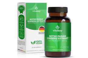 Vitabay Roter Panax Ginseng Extrakt Hochdosiert - 600 mg, A-Nr.: 6047439 - 01