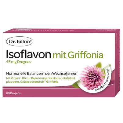 Sie sehen eine Packung Dr. Böhm Isoflavon mit Griffonia, Produktbild: 01 Dr. Böhm Isoflavon mit Griffonia, A-Nr.: 4356610 - 01