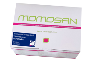 MOMOSAN-weiss steril Woundcleaner VETERINÄR 5x5x2cm, 30 Stück, A-Nr.: 5959279 - 01