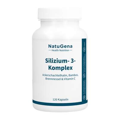 Sie sehen eine Packung NatuGena Silizium-3-Komplex Kapseln, Produktbild: 01 NatuGena Silizium-3-Komplex Kapseln, A-Nr.: 5815126 - 01